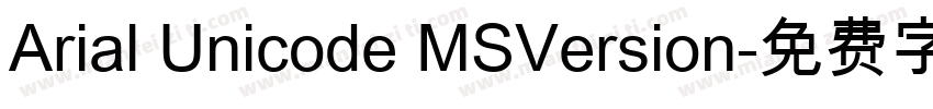 Arial Unicode MSVersion字体转换
